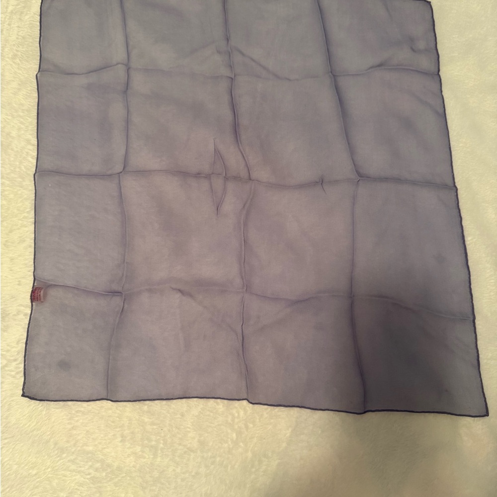 Vintage Sheer Silk Periwinkle Scarf